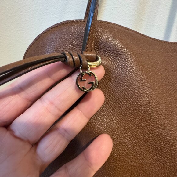 ๐ Gucci Bree Brown Leather Dome Satchel Bag | Authentic | Gently Used - Picture 10 of 16